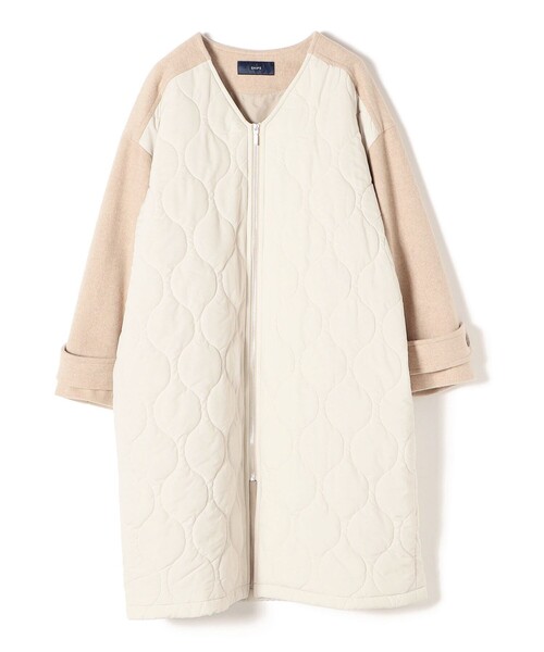 SHIPS（シップス） ノーカラーコート ONE SIZE オリーブ レディース