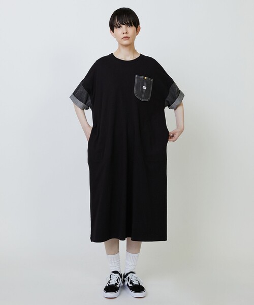 FRAPBOIS（フラボア） ワンピース 半袖 Lee×FRAPBOIS カットワンピース