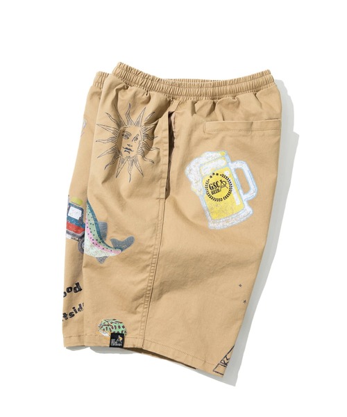 go slow caravan パンツ ストレッチツイル 断ち身プリント