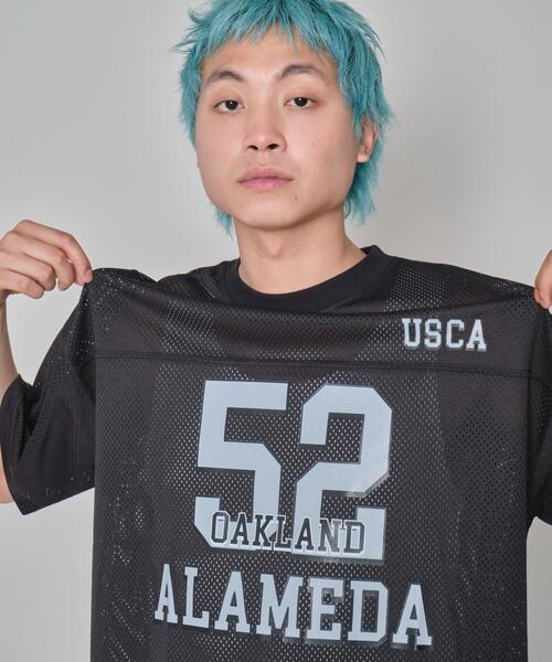 WEGO（ウィゴー） tシャツ WEGO/メッシュナンバリンググラフィックT