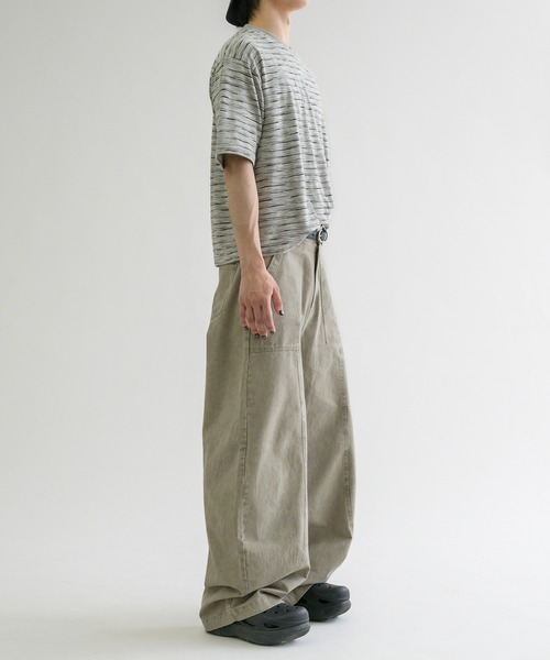 tシャツ 「EPNK」V-neck border tee / Vネックボーダーtee メンズ