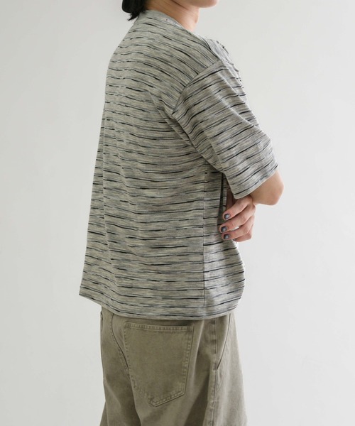 tシャツ 「EPNK」V-neck border tee / Vネックボーダーtee メンズ