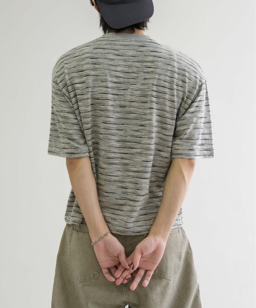 tシャツ 「EPNK」V-neck border tee / Vネックボーダーtee メンズ