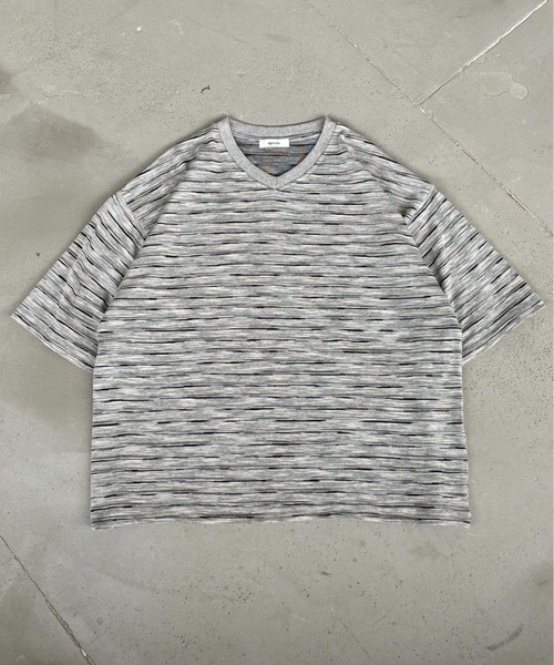 tシャツ 「EPNK」V-neck border tee / Vネックボーダーtee メンズ