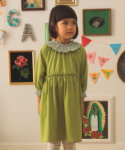 ☆新品☆ファミリアフリル袖 Aライン ワンピースのみ ファミリア