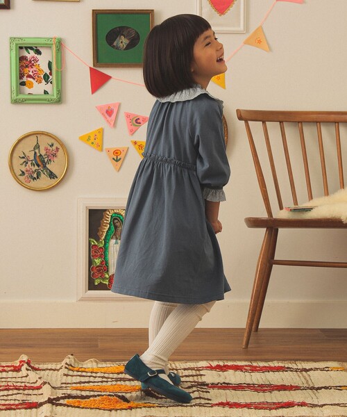 こども ビームス ワンピース フリル スモック ワンピース（90〜140cm