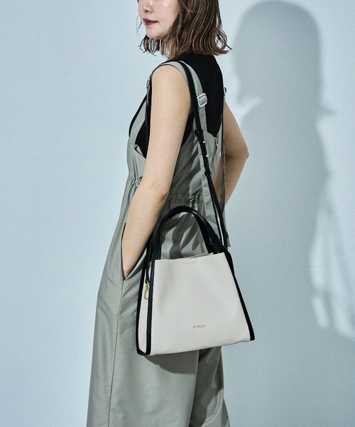 D.KELLY（ディーケリー） ハンドバッグ バイカラーノットデザイン