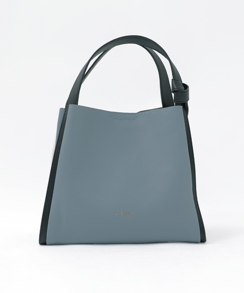 【未使用】D.KELLY ハンドバッグ 　グリーン×ブラック D.KELLY ハンドバッグ 2way スクエアミニハンドバッグ