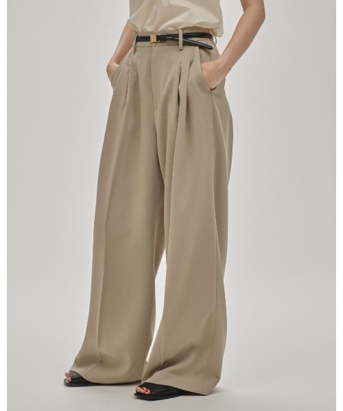 TODAYFUL パンツ Tuck Wide Trousers レディース : ZOZOTOWN