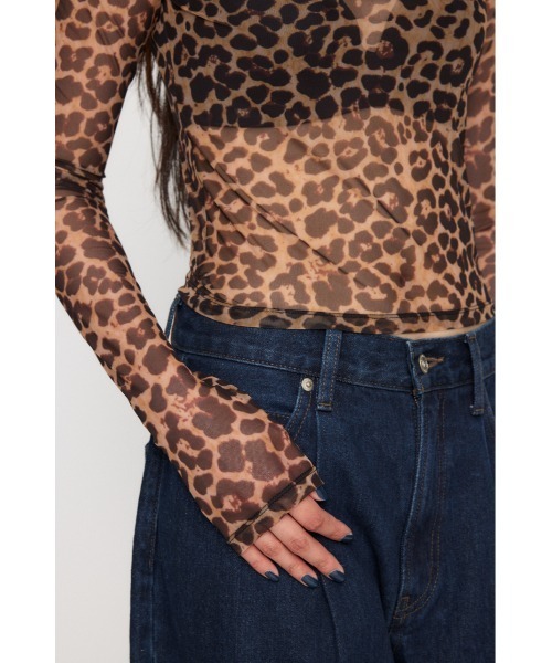 LAGUA GEM tシャツ LEOPARD SHEER トップス レディース