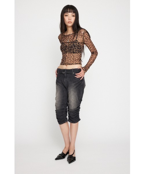 早い者勝ちラグアジェムレオパードトップス LAGUA GEM | LEOPARD SHEER トップス (Tシャツ・カットソー(長袖
