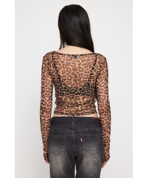 LAGUA GEM tシャツ LEOPARD SHEER トップス レディース