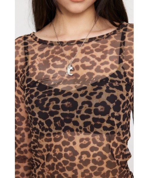 LAGUA GEM Tシャツ　レオパード LAGUA GEM tシャツ LEOPARD SHEER トップス レディース