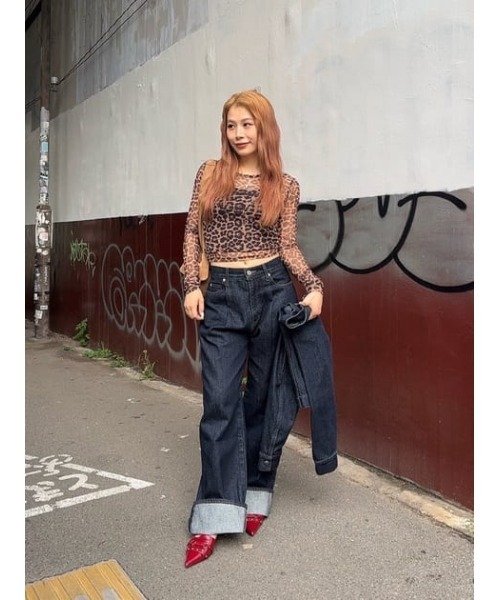 LAGUA GEM（ラグアジェム） tシャツ LEOPARD SHEER トップス