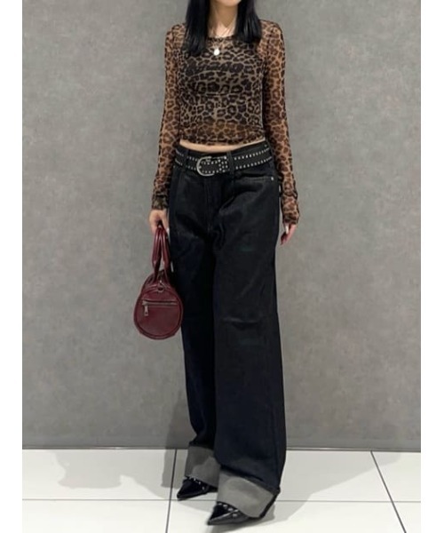 LAGUA GEM（ラグアジェム） tシャツ LEOPARD SHEER トップス