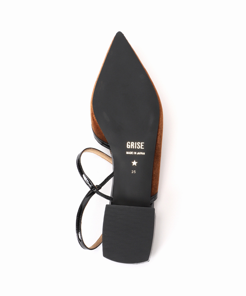 LE TALON GRISE ポインテッドストラップスリングバック 25cm LE TALON｜GRISEポインテッドストラップスリングバック