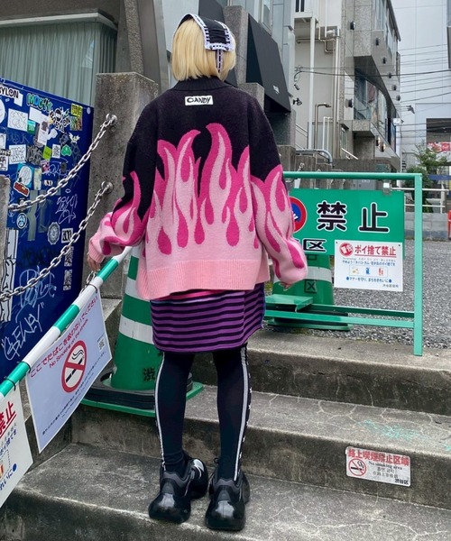 Candy Stripper（キャンディーストリッパー） ニット セーター FIRE