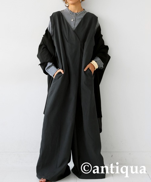 [antiqua] [patterntorso] комбинезон P черный женский 