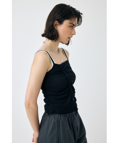 タンクトップ ノースリーブ DOUBLE LAYERED SHEER タンクトップ レディース MOUSSY タンクトップ ノースリーブ DOUBLE LAYERED SHEER