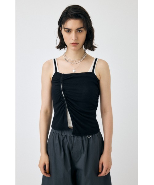 タンクトップ ノースリーブ DOUBLE LAYERED SHEER タンクトップ レディース MOUSSY タンクトップ ノースリーブ DOUBLE LAYERED SHEER