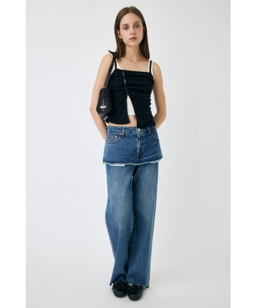 MOUSSY タンクトップ ノースリーブ DOUBLE LAYERED SHEER