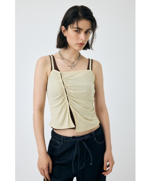 タンクトップ ノースリーブ sheer ribbon tanktop レディース sedacle girl タンクトップ ノースリーブ ガーターデザイン