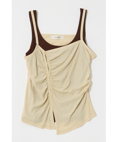 タンクトップ ノースリーブ DOUBLE LAYERED SHEER タンクトップ レディース MOUSSY タンクトップ ノースリーブ DOUBLE LAYERED SHEER
