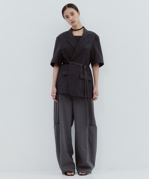 テーラードジャケット STUDIOUS - lanan / color short sleeve jacket STUDIOUS ジャケット テーラードジャケット 「STUDIOUS