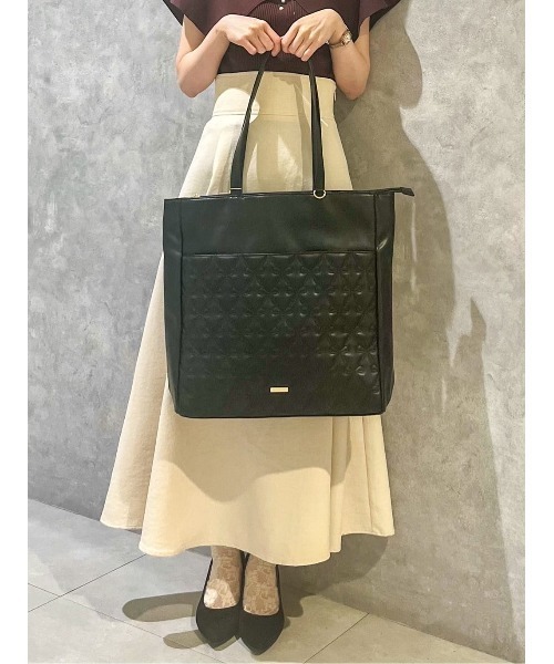 Maison de FLEUR リボンキルティングトートバッグ Maison de FLEUR リボンキルティングトートバッグ （ピンク