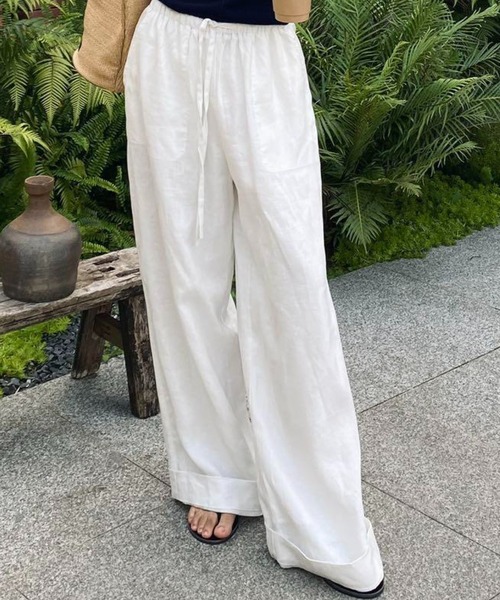 【試着のみ】The Barnnet パフィーテリー ドローストリングパンツ Aelina パンツ ドローストリングパンツ レディース : ZOZOTOWN Yahoo