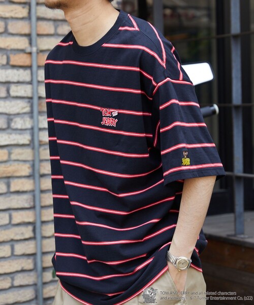 「FREAK'S STORE」 半袖Tシャツ「TOM and JERRYコラボ」 LARGE ブラック メンズ