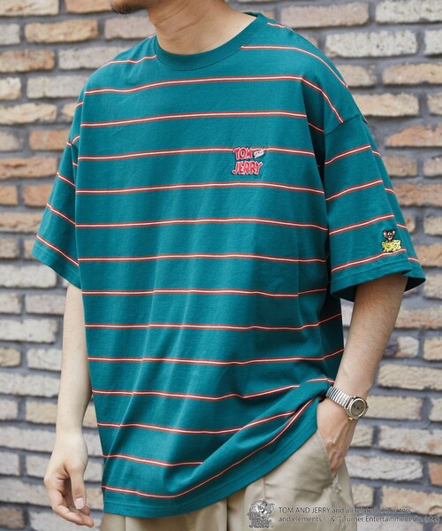 「FREAK'S STORE」 半袖Tシャツ「TOM and JERRYコラボ」 LARGE ブラック メンズ