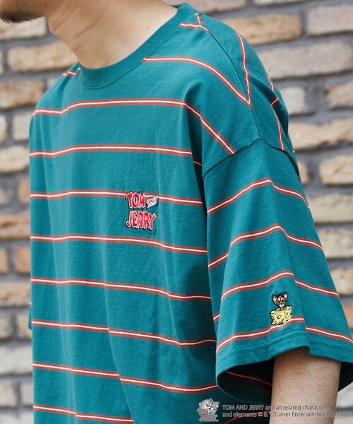 「FREAK'S STORE」 半袖Tシャツ「TOM and JERRYコラボ」 LARGE ブラック メンズ