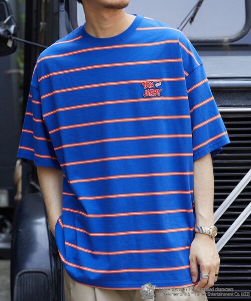 「FREAK'S STORE」 半袖Tシャツ「TOM and JERRYコラボ」 LARGE ブラック メンズ