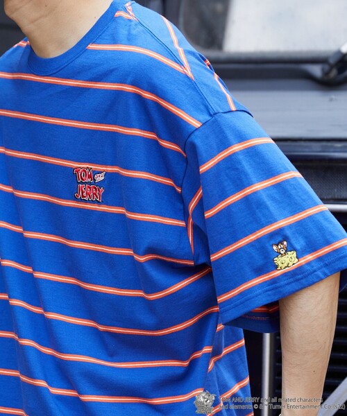 「FREAK'S STORE」 半袖Tシャツ「TOM and JERRYコラボ」 LARGE ブラック メンズ