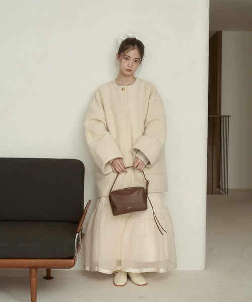 nunela ショルダーバッグ バッグ ダブルベルトボストンバッグ「No.8
