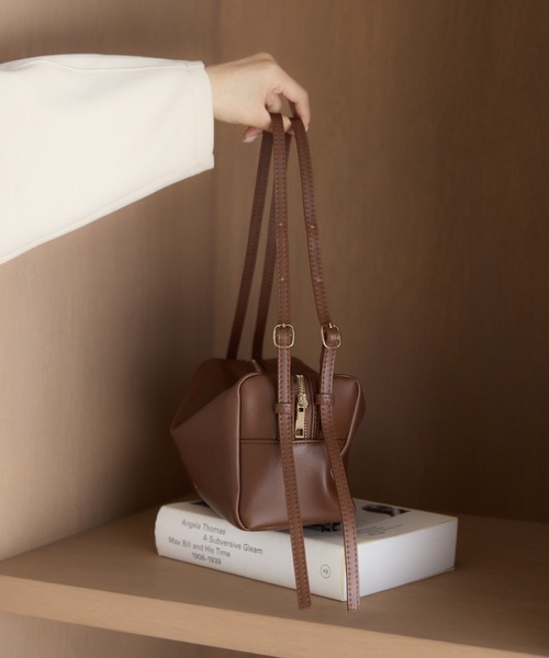 ショルダーバッグ　ボストン 山羊革 斜めがけ 2WAY ミニボストンバッグ | 筒井株式会社 | Japan