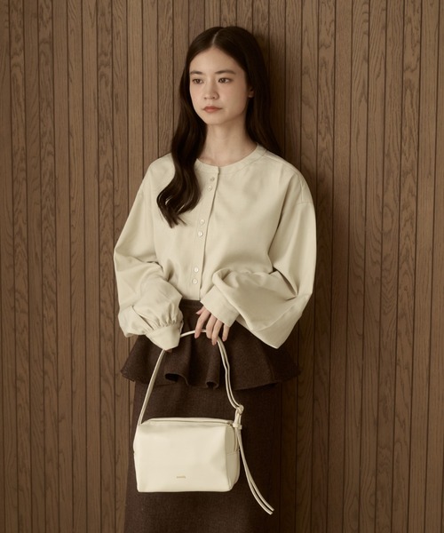 nunela ショルダーバッグ バッグ ダブルベルトボストンバッグ「No.8