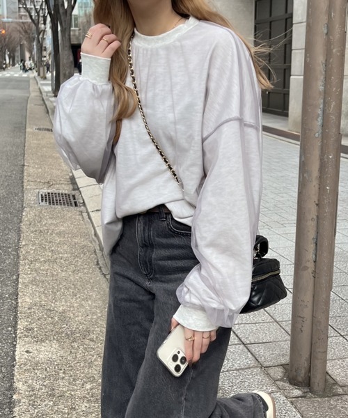「Java」 長袖カットソー LARGE ベージュ レディース