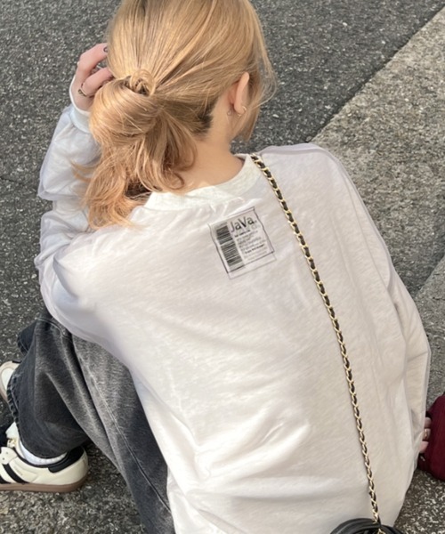 「Java」 長袖カットソー LARGE ベージュ レディース