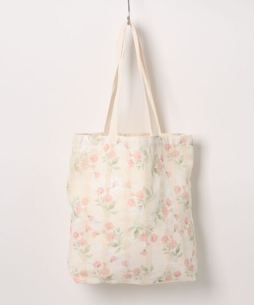 aimoha（アイモハ） トートバッグ フラワープリント レース刺繍