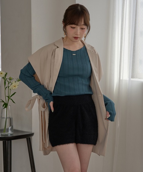 mideal（マイディール） ニット セーター long sleeve rib knit