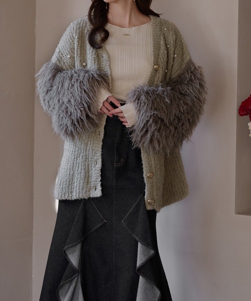新品未使用STRETCH KNIT LONG-SLEEVE ストレッチニット mideal（マイディール） ニット セーター long sleeve rib knit