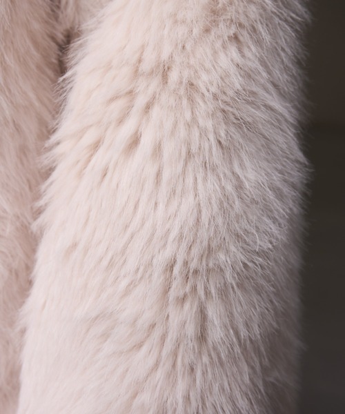 mellowneon コート アウター 2wayベルトファーコート レディース