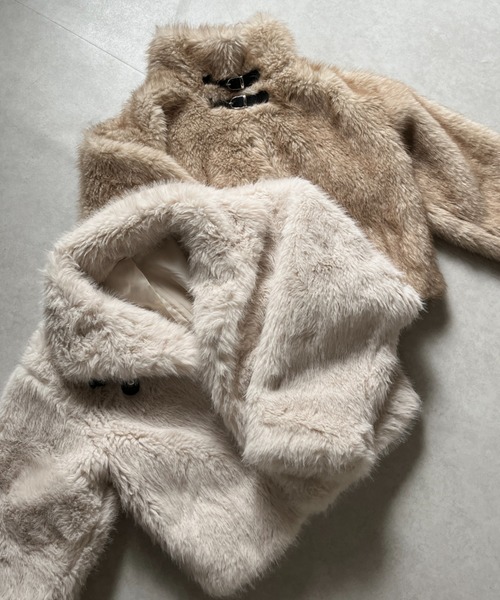 mellowneon（メロウネオン） コート アウター 2wayベルトファーコート