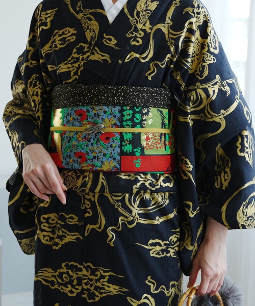 utatane 帯単品 小袋帯 ニコアンティーク 錦絵パラドックス