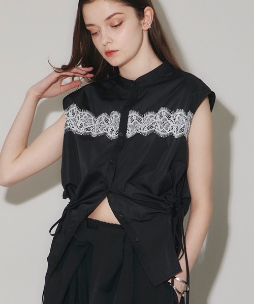 「VIOLETTA」 半袖ブラウス FREE ライトブルー レディース_画像2