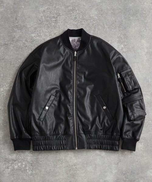 「ADRER」 ジップアップブルゾン S ブラック メンズ_画像2