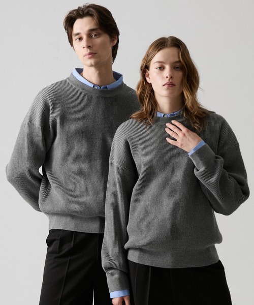 CLEL（クレイル） セーター ニット 「CLEL」Basic/Spray Rib Knit Crew