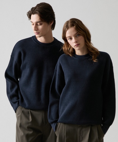CLEL（クレイル） セーター ニット 「CLEL」Basic/Spray Rib Knit Crew